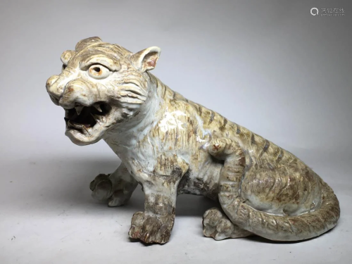 Japanese Ceramic Sculpture of Tiger