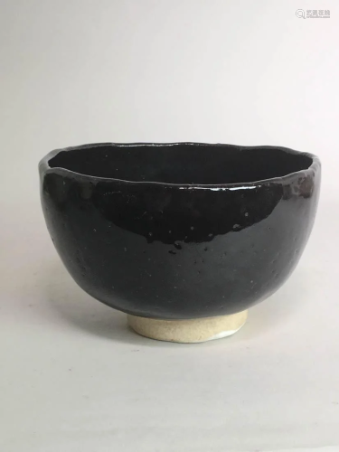 Japanese Chawan Teabowl - Black Glazed