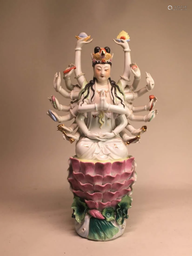 Chinese Porcelain Kuanyin with Multi Hand