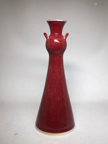 Japanese Oxblood Porcelain Vase