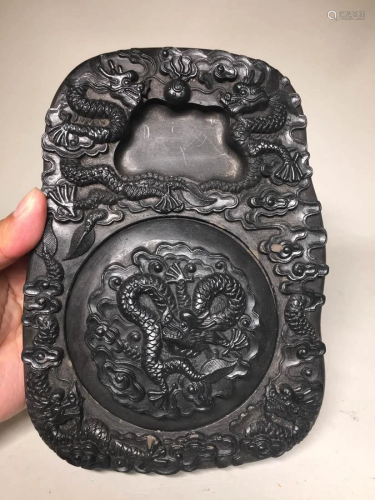 Chinese Inkstone with Dragon Motif