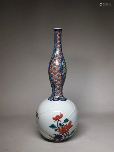 Japanee Kutani Double Gourd Vase