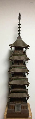 Stunning Japanese Copper Pagoda Shrine