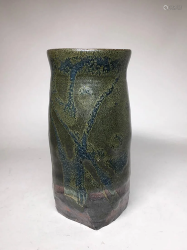 Japanese Studio Pottery Vase with Mat Glaze