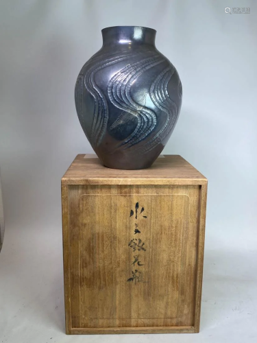 Japanese Modern Sterling Silver Vase