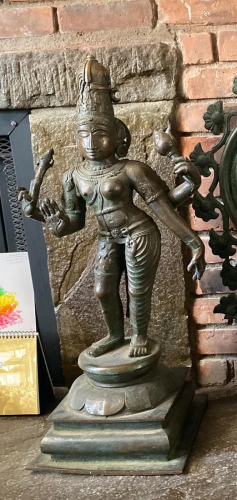 Antique Indian Bronze Standing Diety