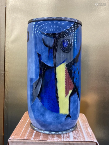 Japanese Cloisonne Vase - Owl