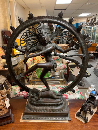 Large Indian Bronze Shiva