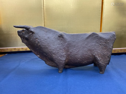 Japanese Modern Bronze Sculpture - Bison