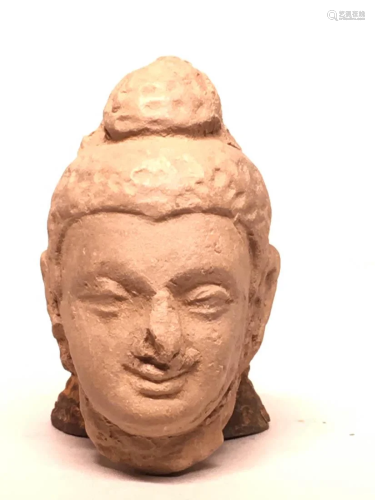 Early Terra Cotta Ghandara Miniture Head