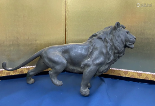 Japanese Meiji Bronze Lion