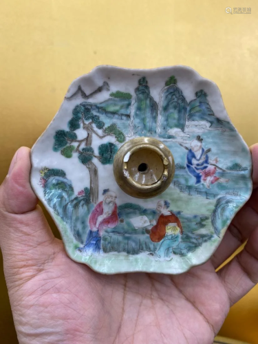 Chinese Porcelain Dish with Censer