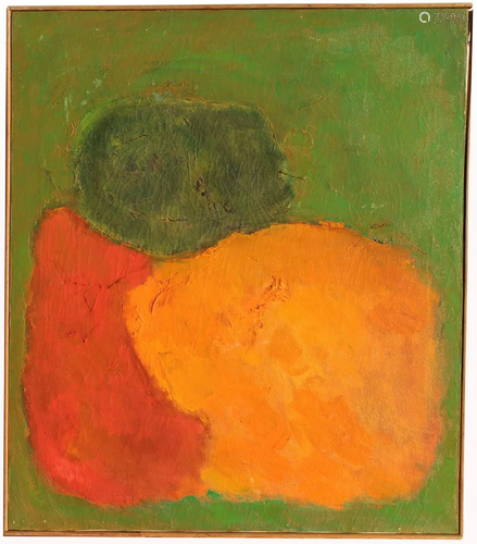 Signed, 1960 Abstract Painting. Indian School