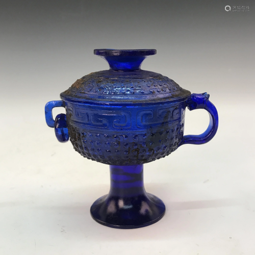 Chinese Coloured Glazed Standing Vessel