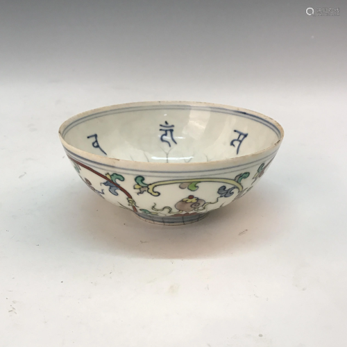 Chinese Doucai 'Floral' Bowl, Chenghua Mark
