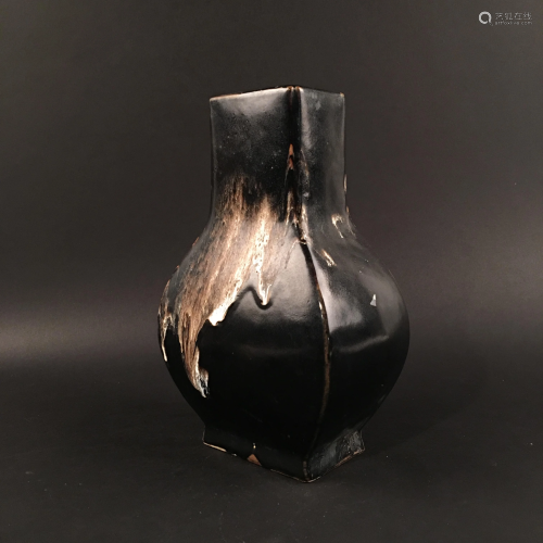 Chinese Jizhou Ware Square Vase