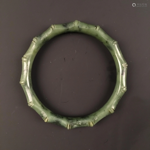 Chinese 'Bamboo' Jade Bracelet