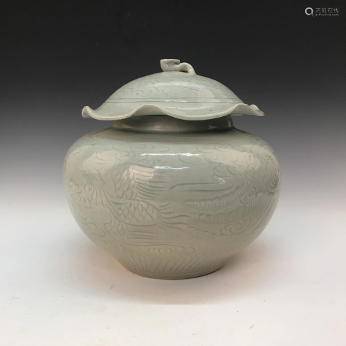 Chinese Ding Ware Jar and Cover