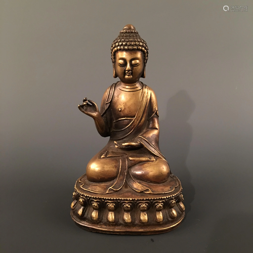 Chinese Gilt Bronze Buddha Statue