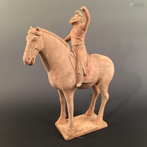 Chinese Pottery 'Riding the Horse' Figure Ornament