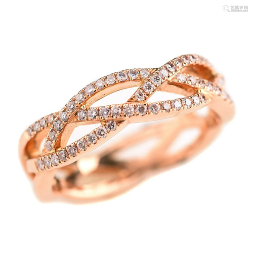 Diamond, 18k Rose Gold Ring.