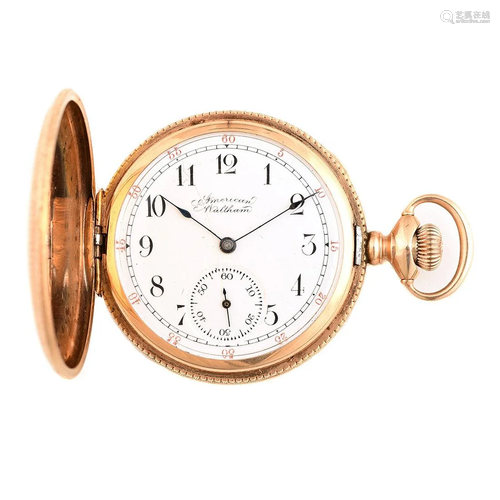 American Waltham 14k Yellow Gold Pocket Watch.