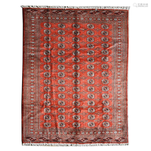 Pakistani Bokhara Style Wool Rug.