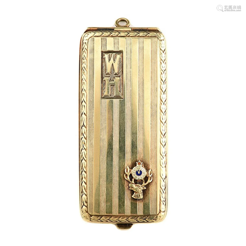 14k Yellow Gold Elks Lodge Membership Holder.