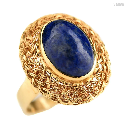 Lapis Lazuli, 18k Yellow Gold Ring.