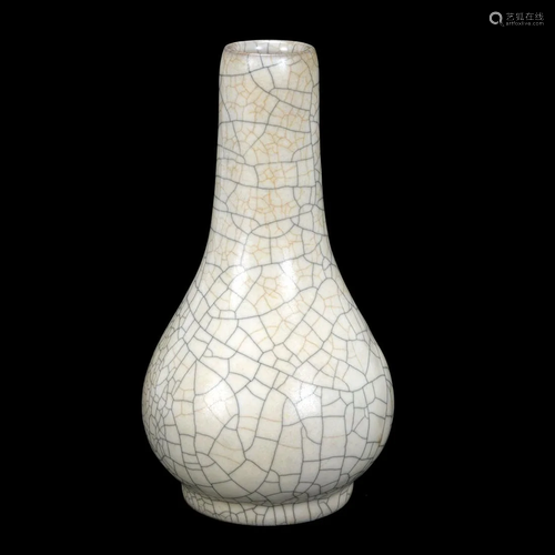 Chinese Ge Type Tan Crackle Glazed Pear-Shaped …