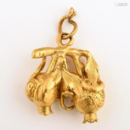 Asian 22k Yellow Gold Pendant.