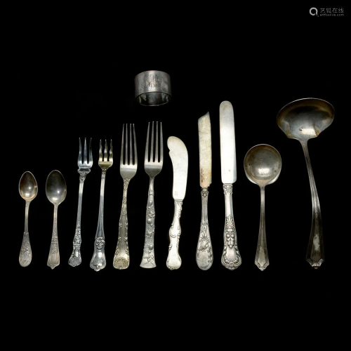 Various Gorham and Tiffany Sterling Silver Flatware.