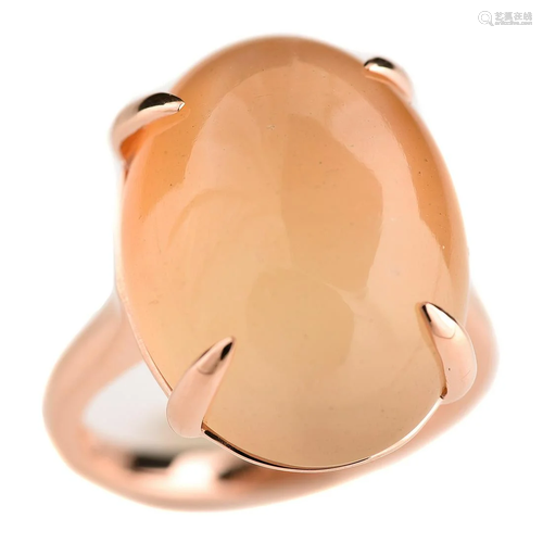 Cat's Eye Moonstone, 14k Rose Gold Ring.