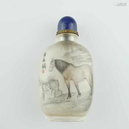 Snuffbottle mit Hinterglasmalerei - China