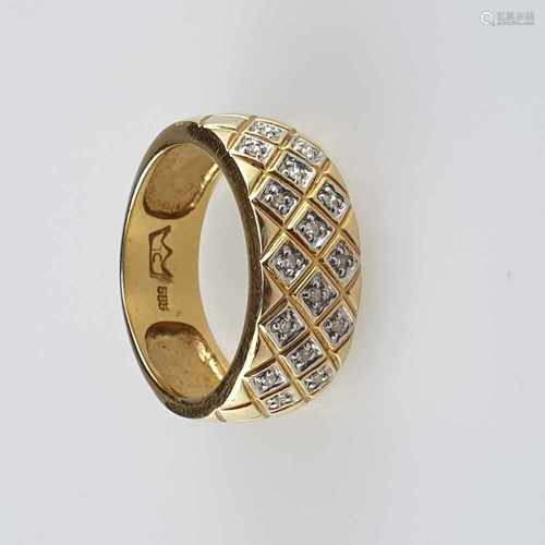 Diamantring - Gelbgold 585