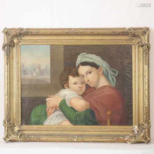 Unbekannter Künstler - 19./20.Jh.-Madonna mit Kind