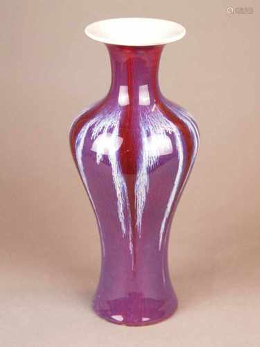 Vase mit Flambé-Glasur - China 19./20. Jh.