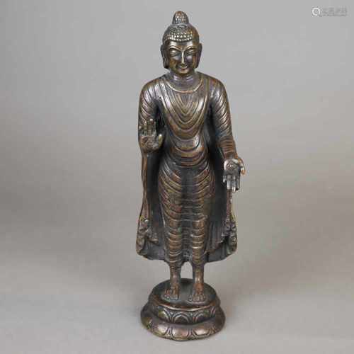 Stehender Buddha - Bronzeguss