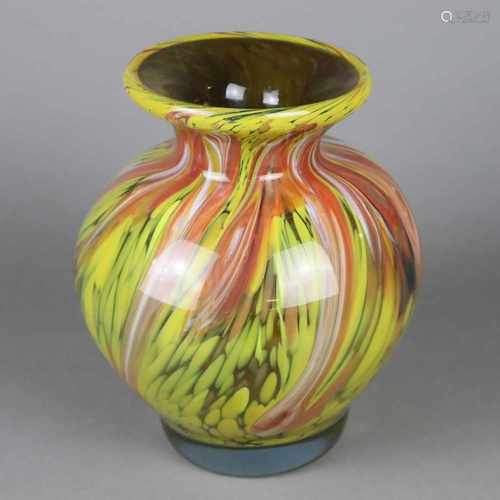 Vase mit Farbeinschmelzungen - wohl Murano