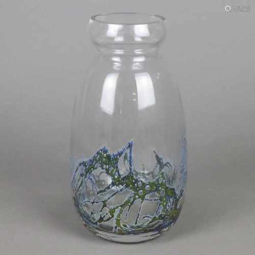 Blumenvase - dickwandiges farbloses Glas