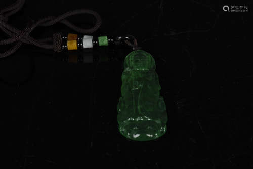 JADEITE CARVED 'GUANYIN' PENDANT