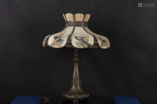WESTERN BRONZE CAST 'SEAFOOD' LAMP