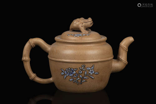 YIXING ZISHA AND PAINTED TEAPOT