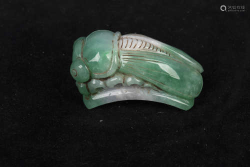 JADEITE CARVED 'CICADA' FIGURE