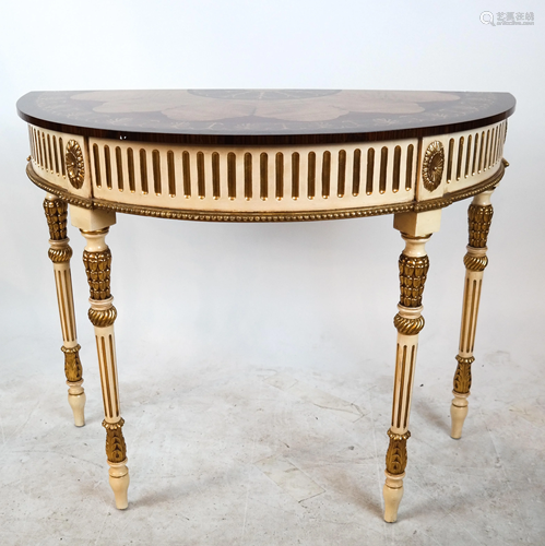 Adams-Style Demilune Console