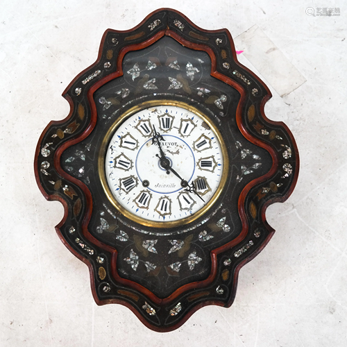 19th C. French Wall Clock by Chauvot