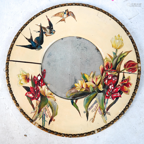 Decorated Circular Mirror