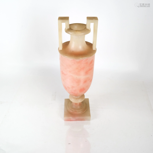 Alabaster Covered Urn, Drilled