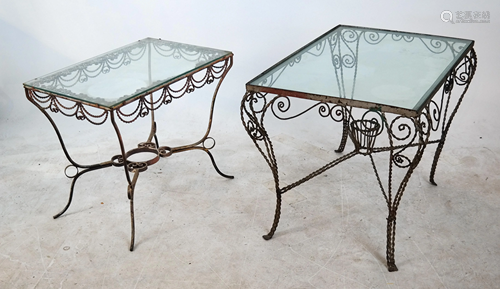 Two Victorian-Style Rope-Form Tables