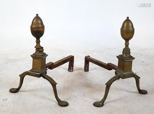 Pair 18th C. American Andirons